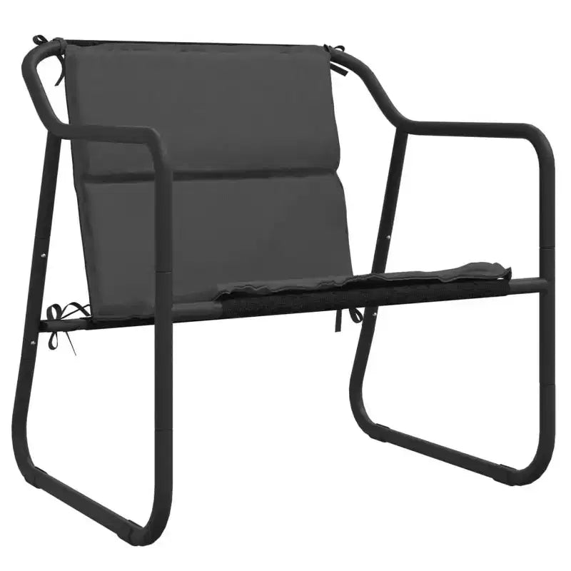 vidaXL Set da salotto da giardino in acciaio verniciato a polvere color antracite Standard Durevole