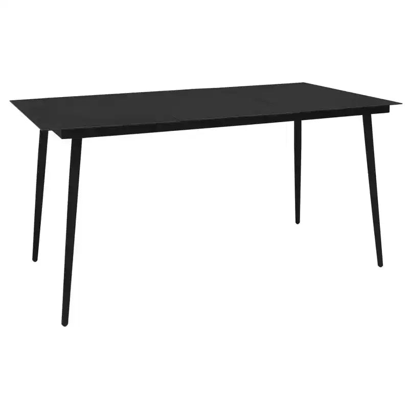 vidaXL Set da Pranzo da Giardino 7/9 Pezzi in Corda di Cotone e Acciaio Nero da Esterno