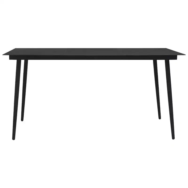 vidaXL Set da Pranzo da Giardino 7/9 Pezzi in Corda di Cotone e Acciaio Nero da Esterno
