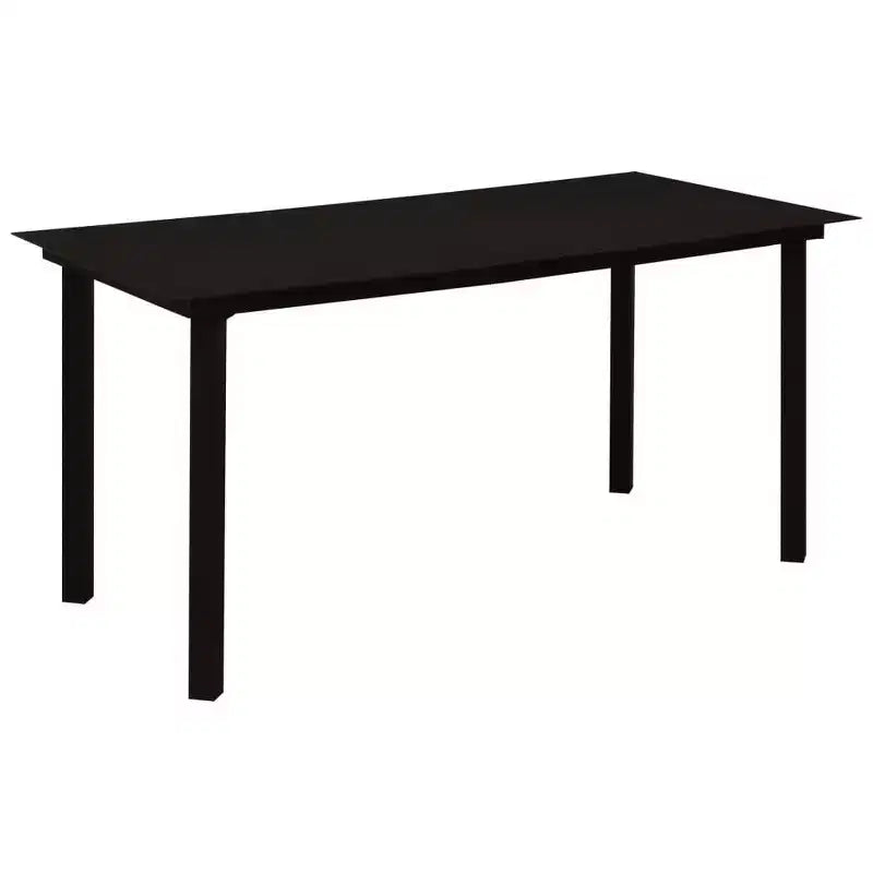 vidaXL Set da pranzo da giardino 5/7 pezzi, in corda di cotone e acciaio, nero per patio esterno
