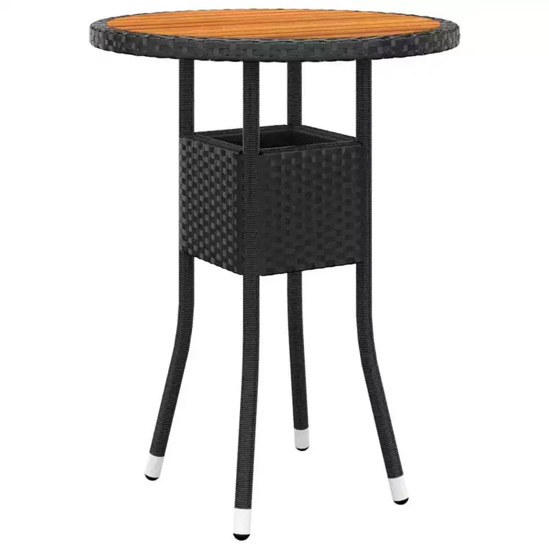 vidaXL Set da pranzo da esterno 3 pz - Polyrattan - Nero - Tavolo da giardino e 2 sedie con cuscini, piano in vetro temperato