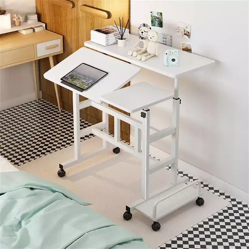 Scrivania con ruote regolabile in altezza, uso singolo, 80 cm