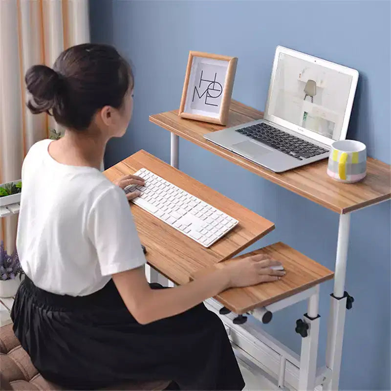Scrivania con ruote regolabile in altezza, uso singolo, 80 cm