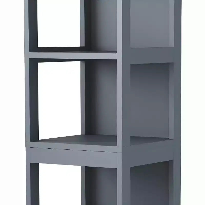 Armadietto pensile sottile con 3 ripiani e 2 cassetti, grigio blu/bianco, 11,8"L x 12"P x 57"H