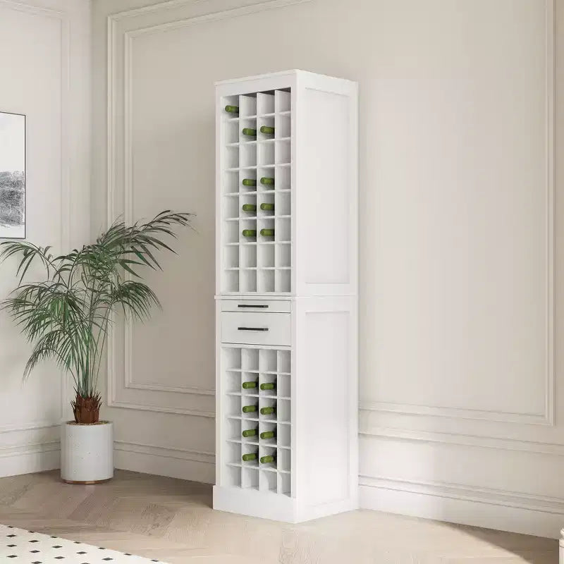 Mobile contenitore con cassetti bianco/noce/marrone noce – Stile Credenza