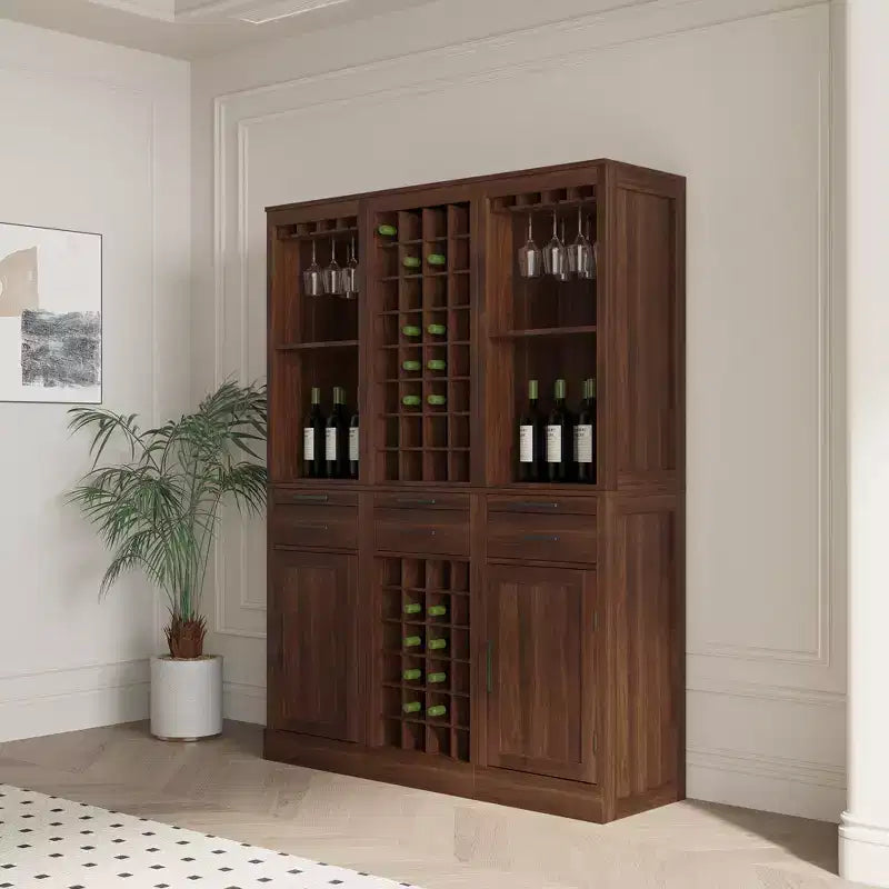 Mobile contenitore con cassetti bianco/noce/marrone noce – Stile Credenza