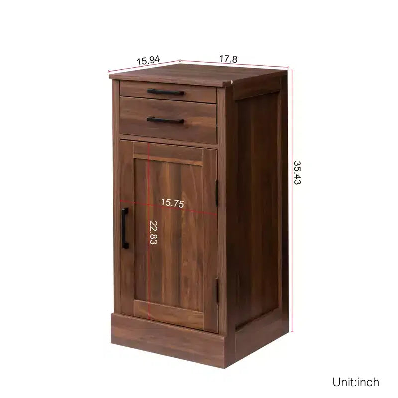 Mobile contenitore con cassetti bianco/noce/marrone noce – Stile Credenza
