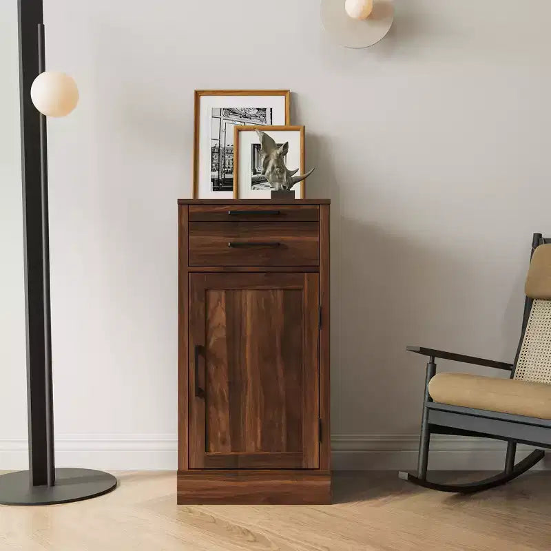 Mobile contenitore con cassetti bianco/noce/marrone noce – Stile Credenza
