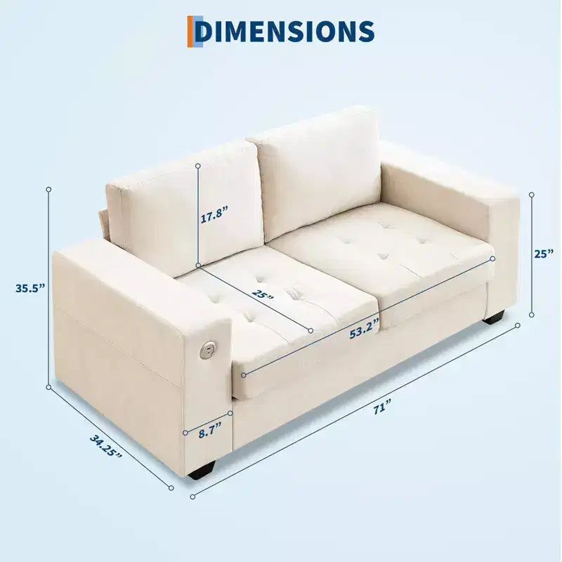 Divano in ciniglia grigio/bianco sporco di metà secolo, 2 posti, 180 cm