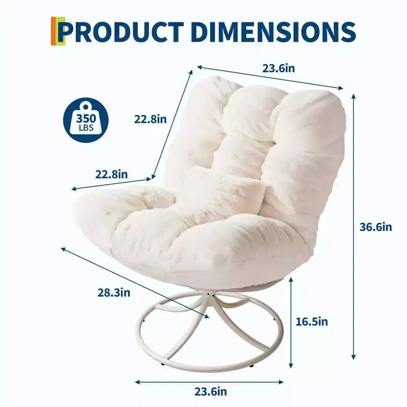 Poltrona reclinabile girevole beige, vimini rattan 360°, sedile singolo, per interni ed esterni