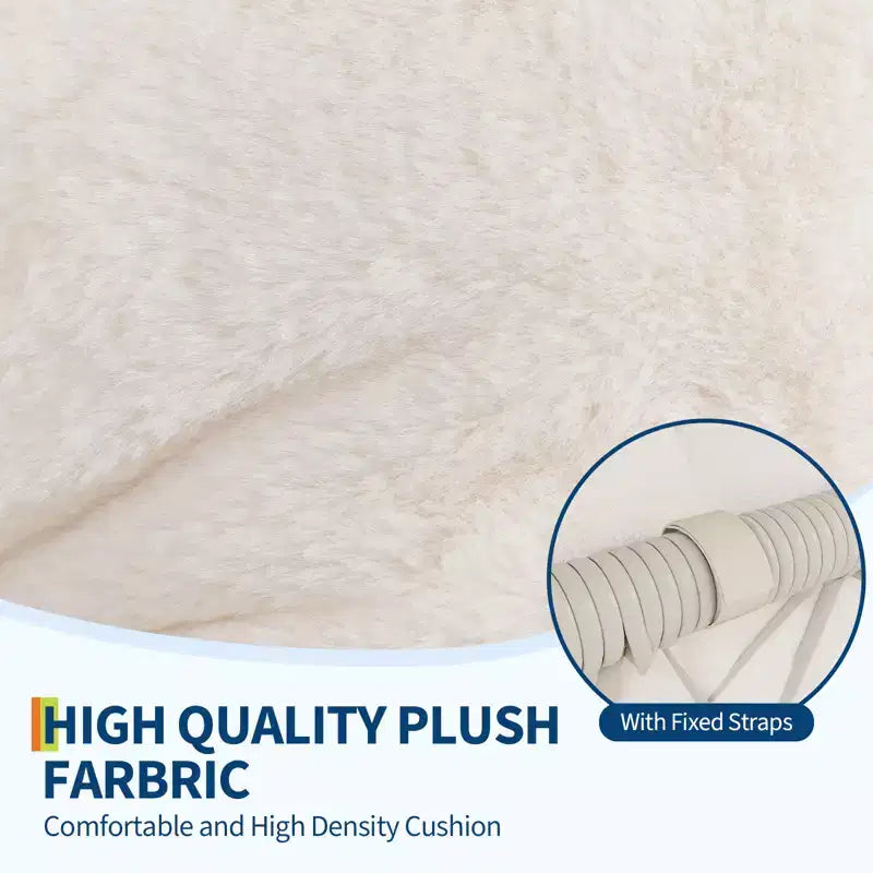 Poltrona reclinabile girevole beige, vimini rattan 360°, sedile singolo, per interni ed esterni