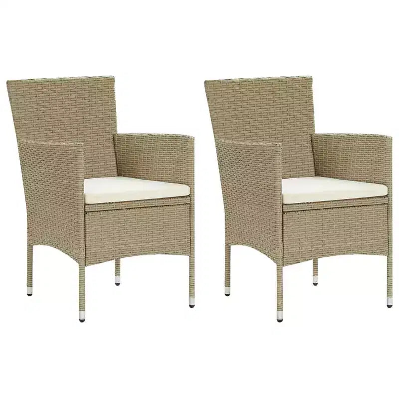 vidaXL Set da pranzo da giardino 3 pz Posti a sedere per esterni - Beige