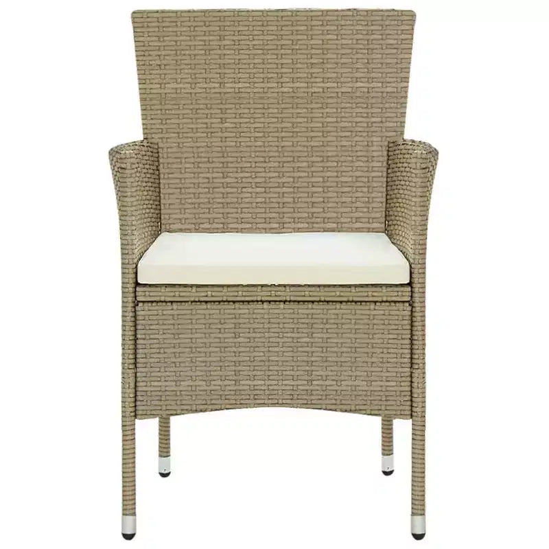 vidaXL Set da pranzo da giardino 3 pz Posti a sedere per esterni - Beige