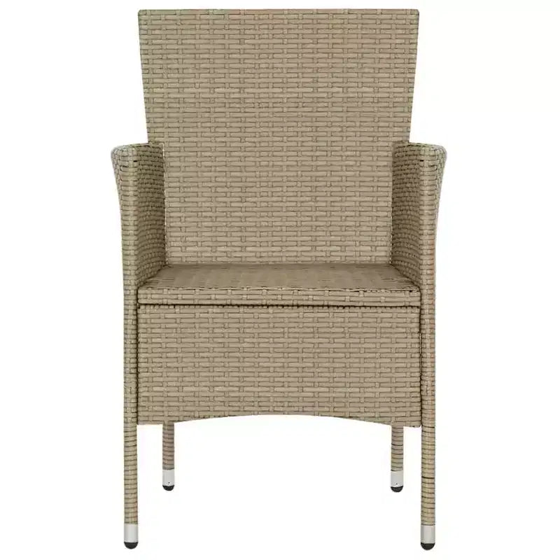 vidaXL Set da pranzo da giardino 3 pz Posti a sedere per esterni - Beige