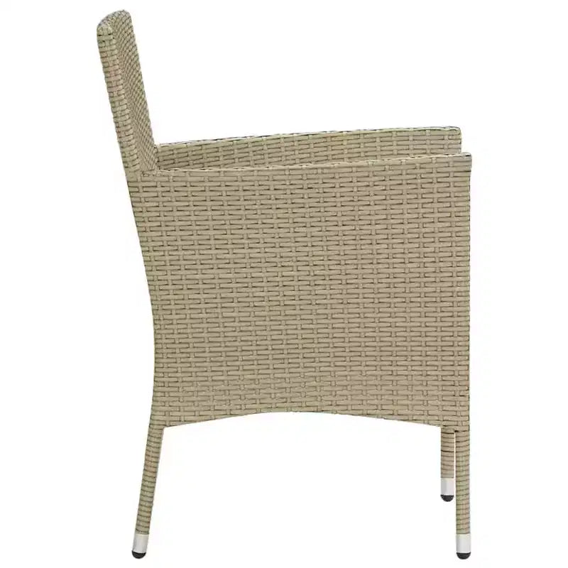 vidaXL Set da pranzo da giardino 3 pz Posti a sedere per esterni - Beige