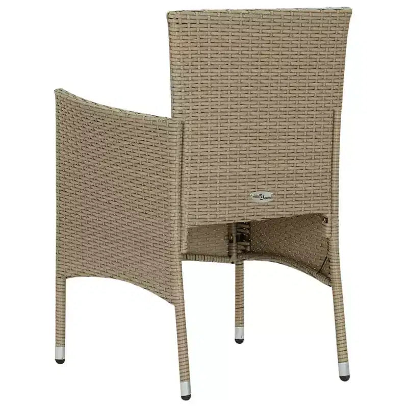vidaXL Set da pranzo da giardino 3 pz Posti a sedere per esterni - Beige