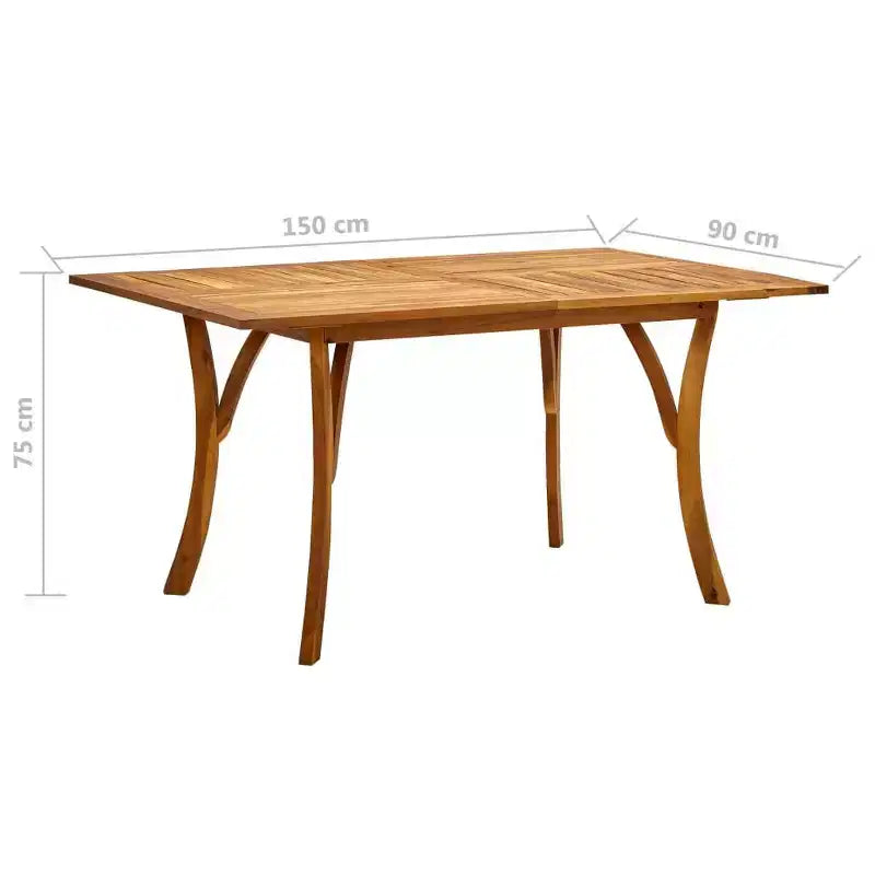 vidaXL Set da pranzo beige in legno massello di acacia, rattan PE, cuscini in poliestere