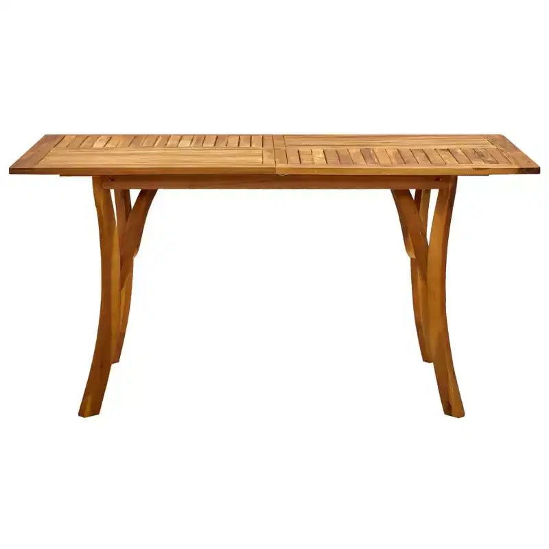 vidaXL Set da pranzo beige in legno massello di acacia, rattan PE, cuscini in poliestere