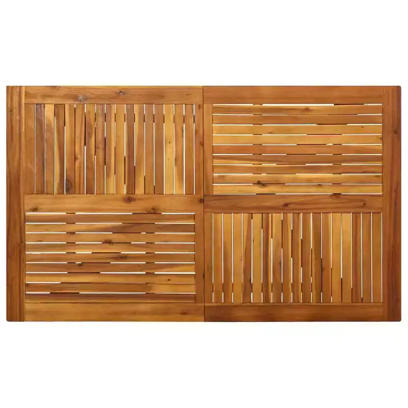 vidaXL Set da pranzo beige in legno massello di acacia, rattan PE, cuscini in poliestere