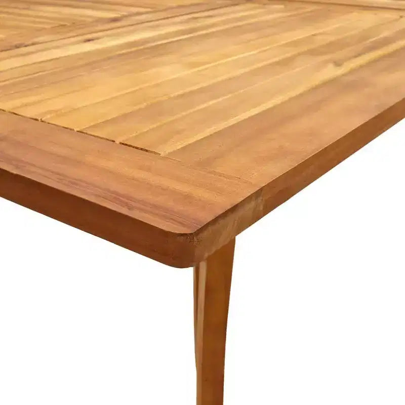 vidaXL Set da pranzo beige in legno massello di acacia, rattan PE, cuscini in poliestere
