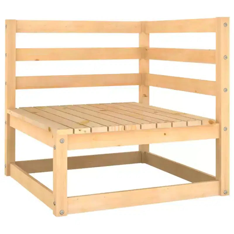 vidaXL Set Lounge da Giardino Legno naturale, Grigio Legno di pino massiccio, 100% poliestere
