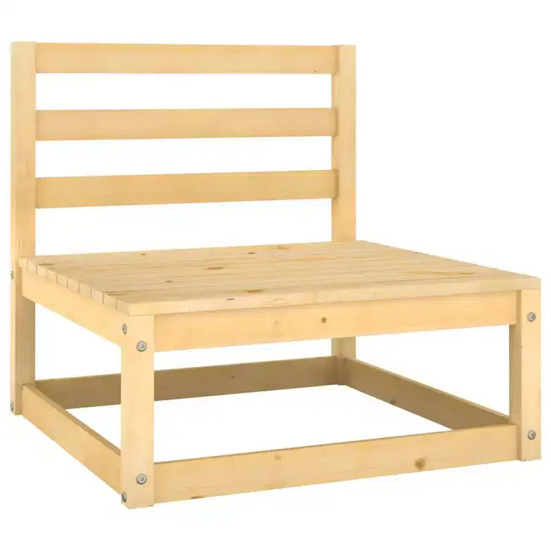 vidaXL Set Lounge da Giardino Legno naturale, Grigio Legno di pino massiccio, 100% poliestere