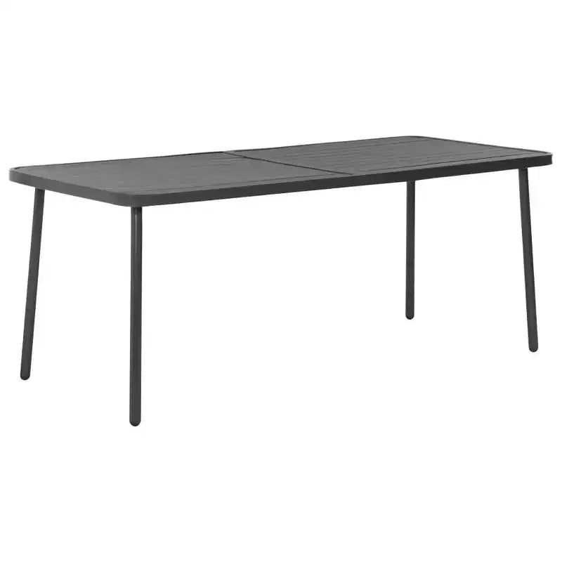 vidaXL Set da pranzo da esterno tavolo e sedie Set mobili da esterno in acciaio grigio scuro