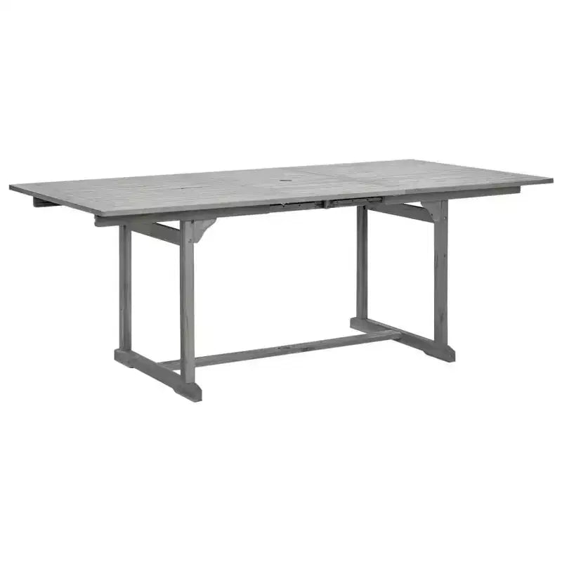 vidaXL Set da pranzo da esterno in legno massello di acacia 7 pezzi da giardino, rettangolare