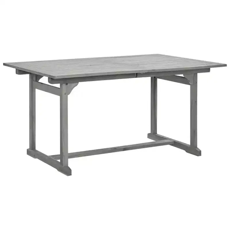 vidaXL Set da pranzo da esterno in legno massello di acacia 7 pezzi da giardino, rettangolare