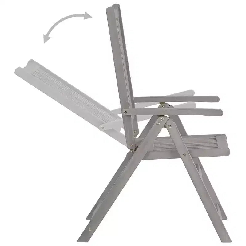 vidaXL Set da pranzo da esterno in legno massello di acacia 7 pezzi da giardino, rettangolare
