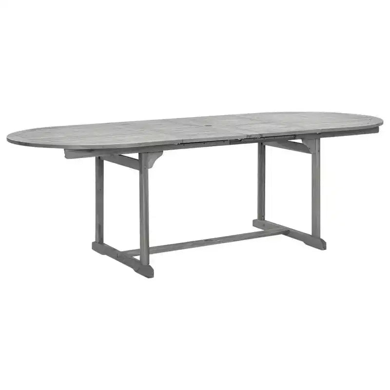 vidaXL Set da pranzo da giardino 7 pz in legno massello di acacia forma ovale/rettangolare