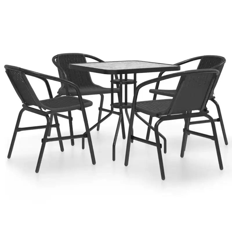vidaXL Set divani da giardino, divani componibili da esterno con cuscini, in polyrattan