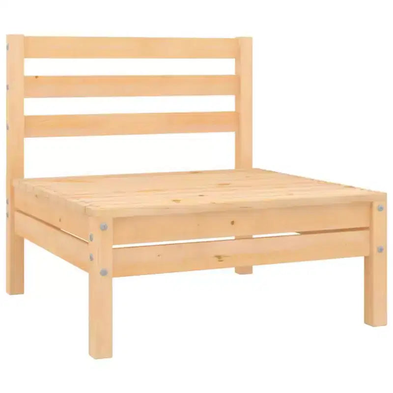 vidaXL Set lounge da giardino Marrone chiaro Legno di pino massello Modulare medio