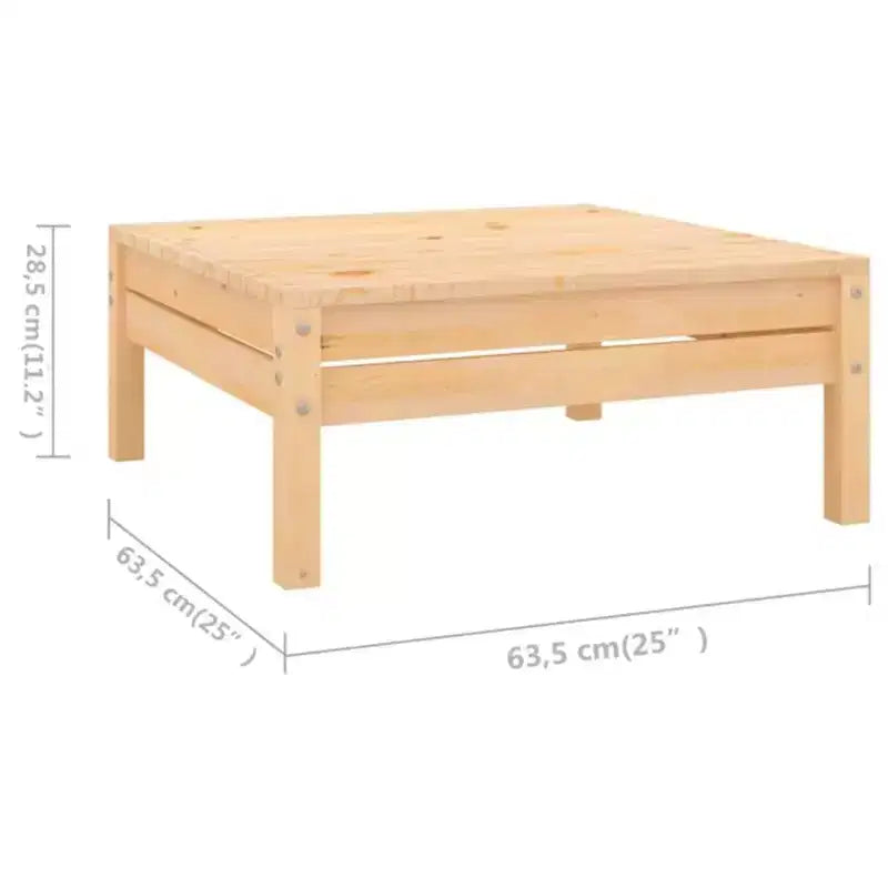 vidaXL Set lounge da giardino Marrone chiaro Legno di pino massello Modulare medio