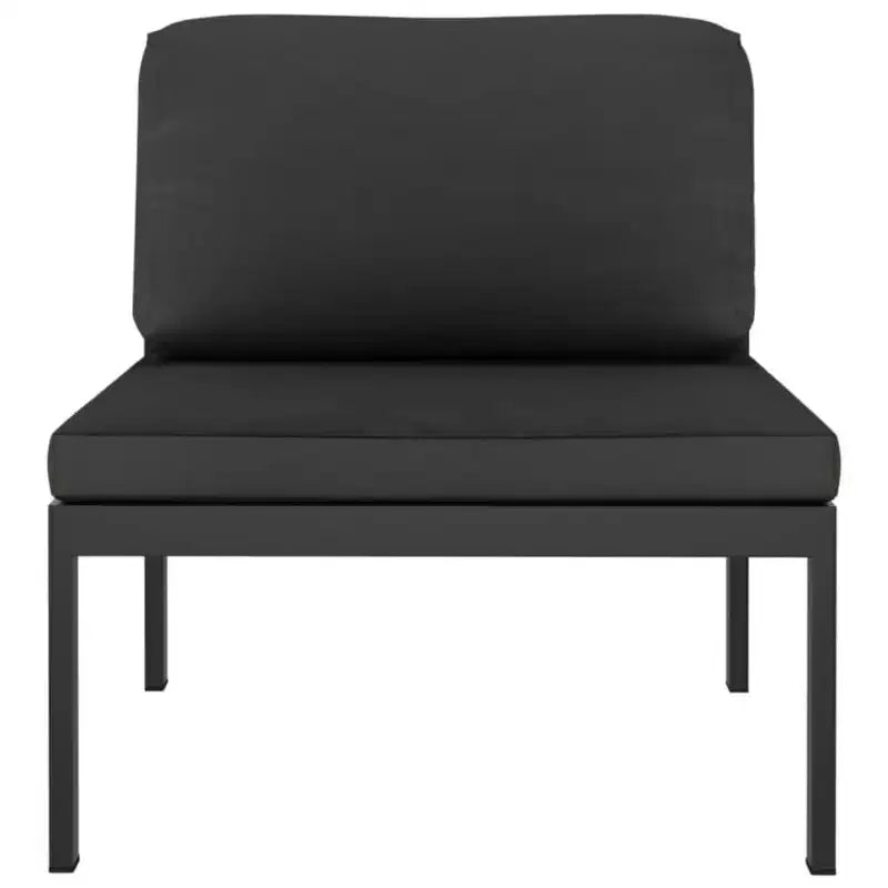 vidaXL Set Lounge da Esterno in Alluminio, Antracite - 10 Pezzi con Cuscini e Guanciali - Resistente alle Intemperie, Facile da Pulire, Design Modulare