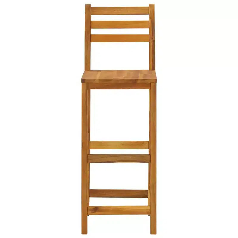 vidaXL Set da bar da giardino Marrone Legno massello di acacia Poggiapiedi medio