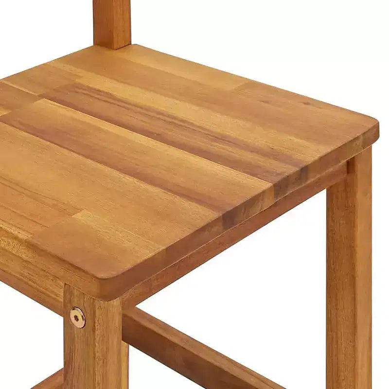 vidaXL Set da bar da giardino Marrone Legno massello di acacia Poggiapiedi medio