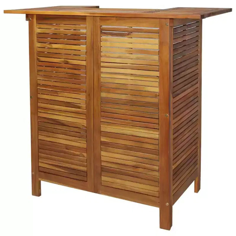 vidaXL Set da bar da giardino Marrone Legno massello di acacia Poggiapiedi medio