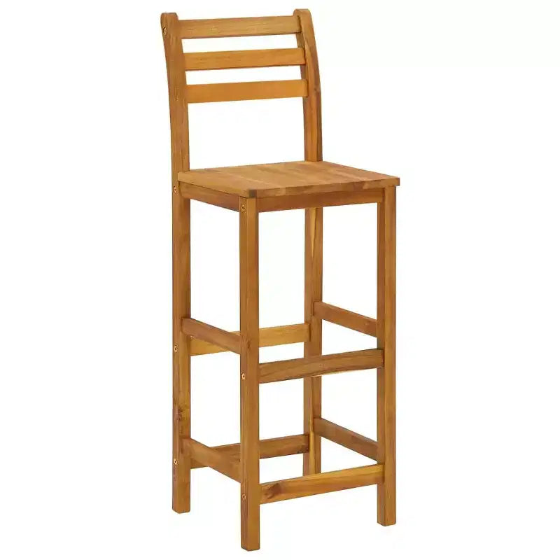 vidaXL Set da bar da giardino Marrone Legno massello di acacia Poggiapiedi medio