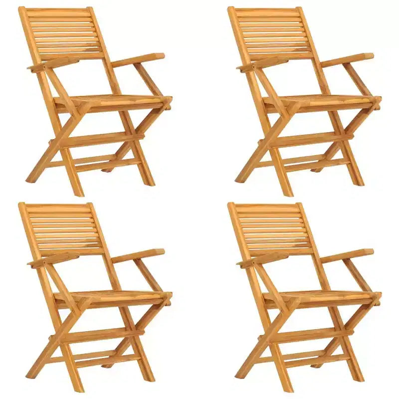 vidaXL Set da pranzo da giardino Teak Legno massello di teak Piccolo pieghevole