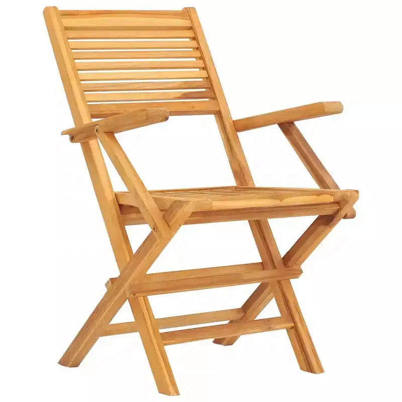 vidaXL Set da pranzo da giardino Teak Legno massello di teak Piccolo pieghevole