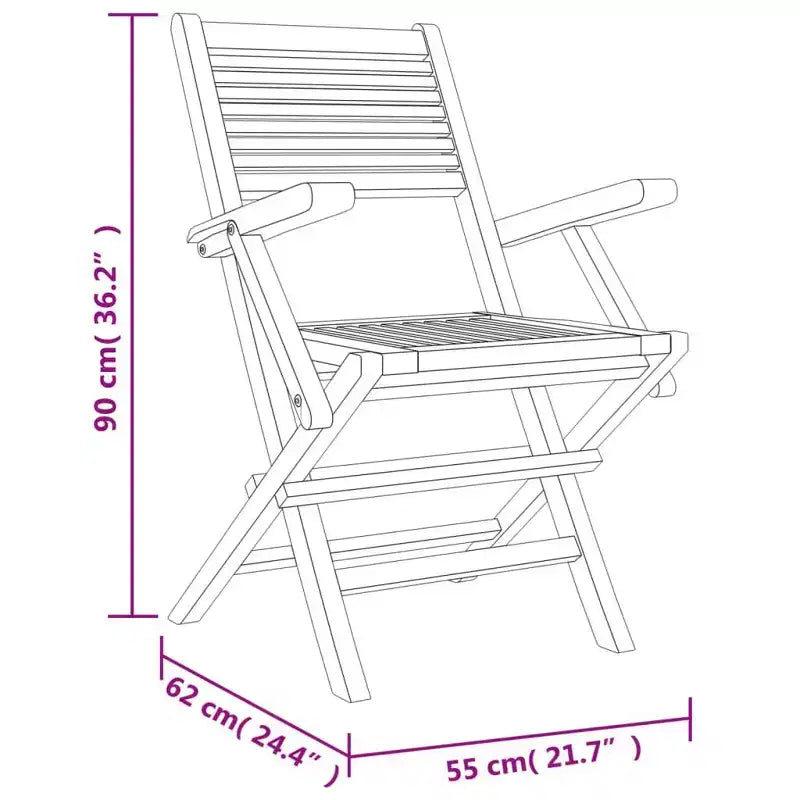vidaXL Set da pranzo da giardino Teak Legno massello di teak Piccolo pieghevole
