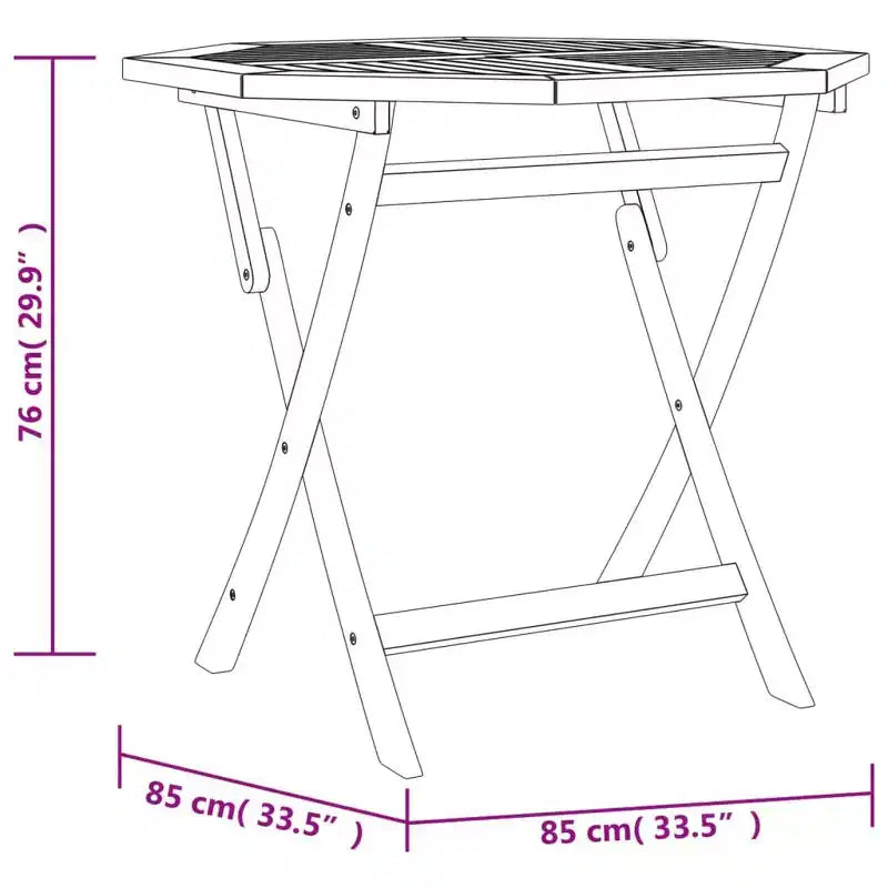 vidaXL Set da pranzo da giardino Teak Legno massello di teak Piccolo pieghevole