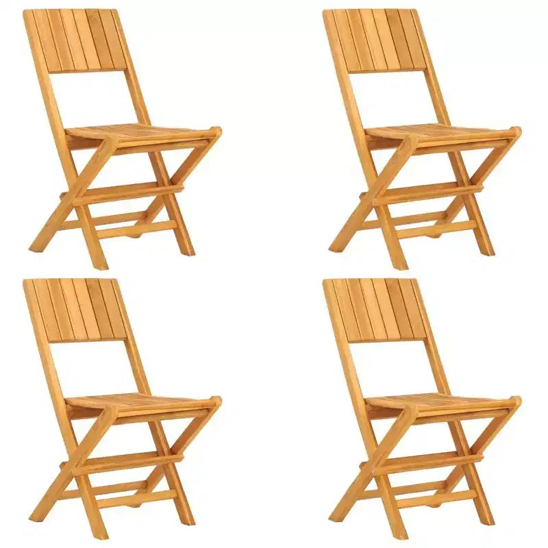 vidaXL Set da pranzo da esterno tavolo e sedie 5 pz in legno massello di teak