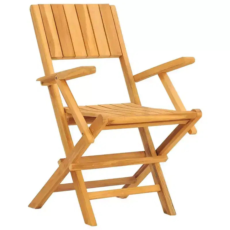 vidaXL Set da Pranzo da Giardino in Teak Naturale Legno Massello di Teak Pieghevole