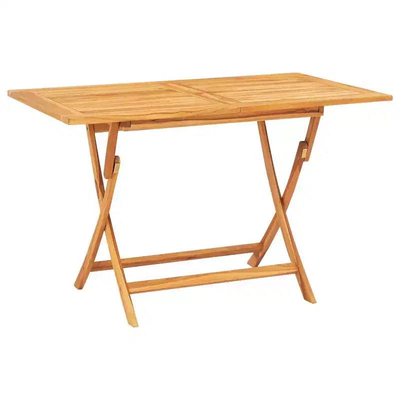 vidaXL Set da Pranzo da Giardino in Teak Naturale Legno Massello di Teak Pieghevole
