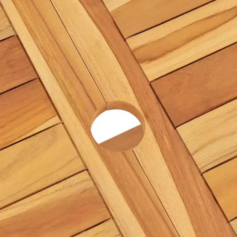 vidaXL Set da Pranzo da Giardino in Teak Naturale Legno Massello di Teak Pieghevole
