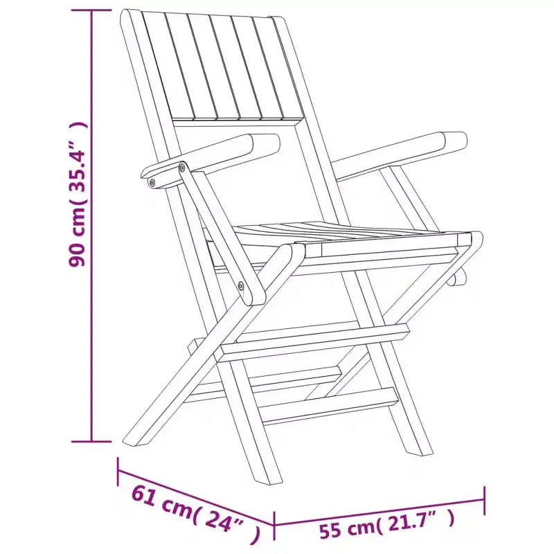 vidaXL Set da Pranzo da Giardino in Teak Naturale Legno Massello di Teak Pieghevole