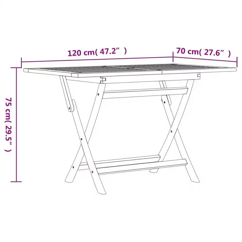 vidaXL Set da Pranzo da Giardino in Teak Naturale Legno Massello di Teak Pieghevole