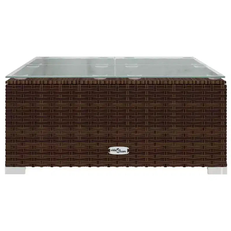 vidaXL Set da Salotto da Giardino con Design Modulare, Telaio in Acciaio Verniciato a Polvere, Rattan PE Resistente all'Acqua e Cuscini - Marrone e Verde
